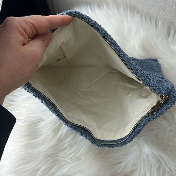 $5 🌙 Ulta Beauty Blue Sherba Canvas Lined‎ Bag New - Picture 3 of 3